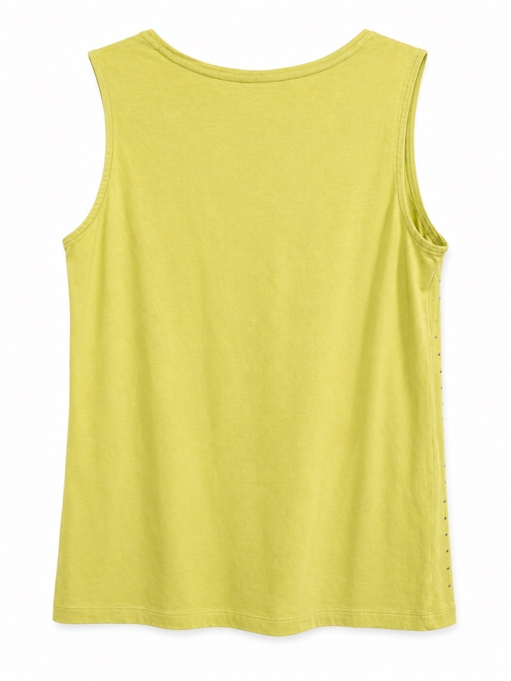 Weekends by Chico’s Women’s Size 1 Lime Rhinestone Sleeveless Tank Top - Picture 3 of 9